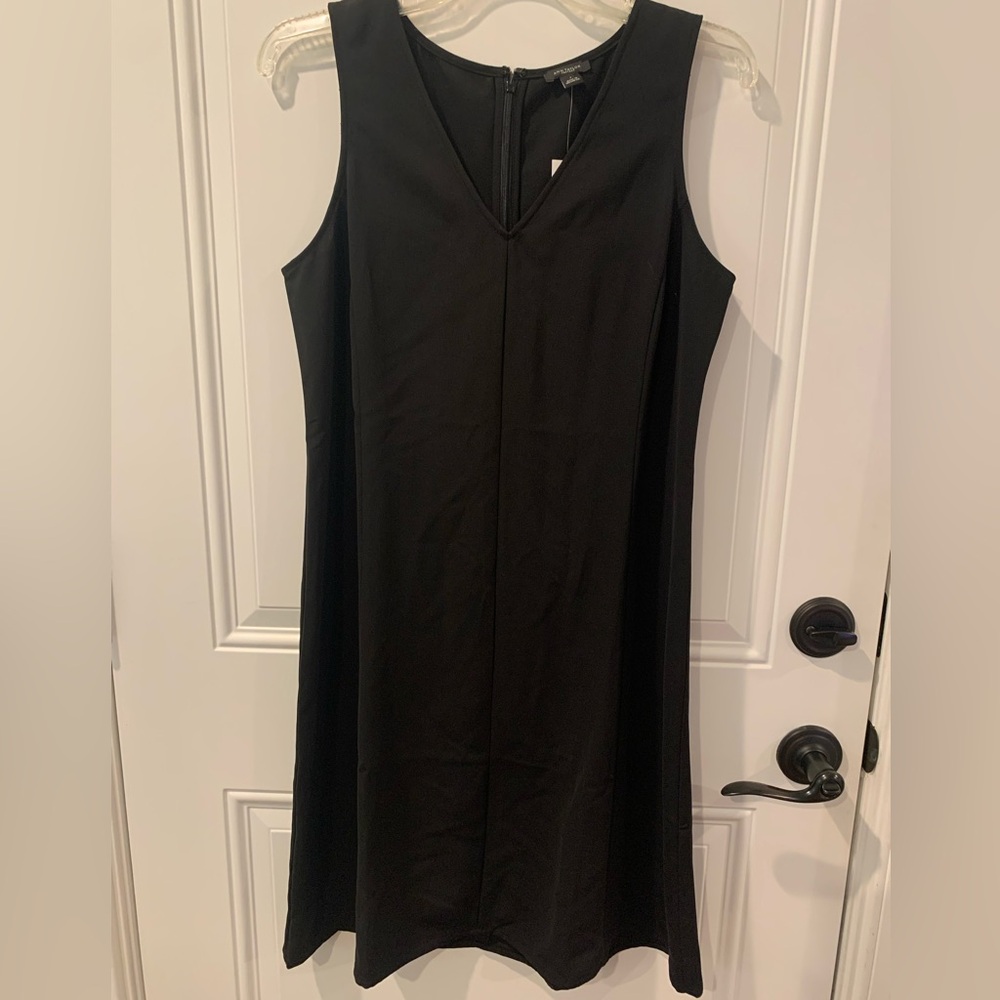 NWT Ann Taylor Factory Black V-Neck Dress